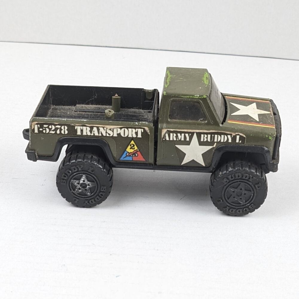 Vintage 1979 Buddy L T-5278 Army Transport Truck Hong Kong Missing Canopy